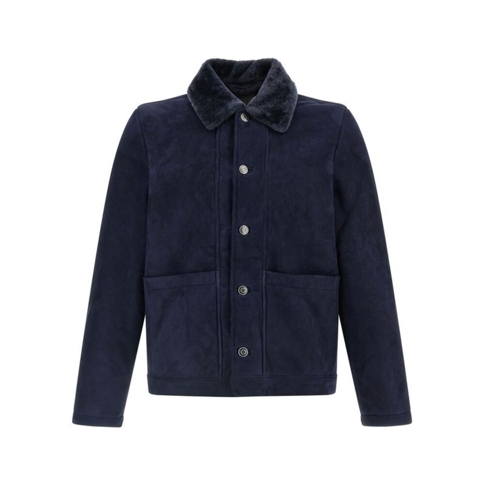 Giorgio Brato Men Shearling Neck Overshirt